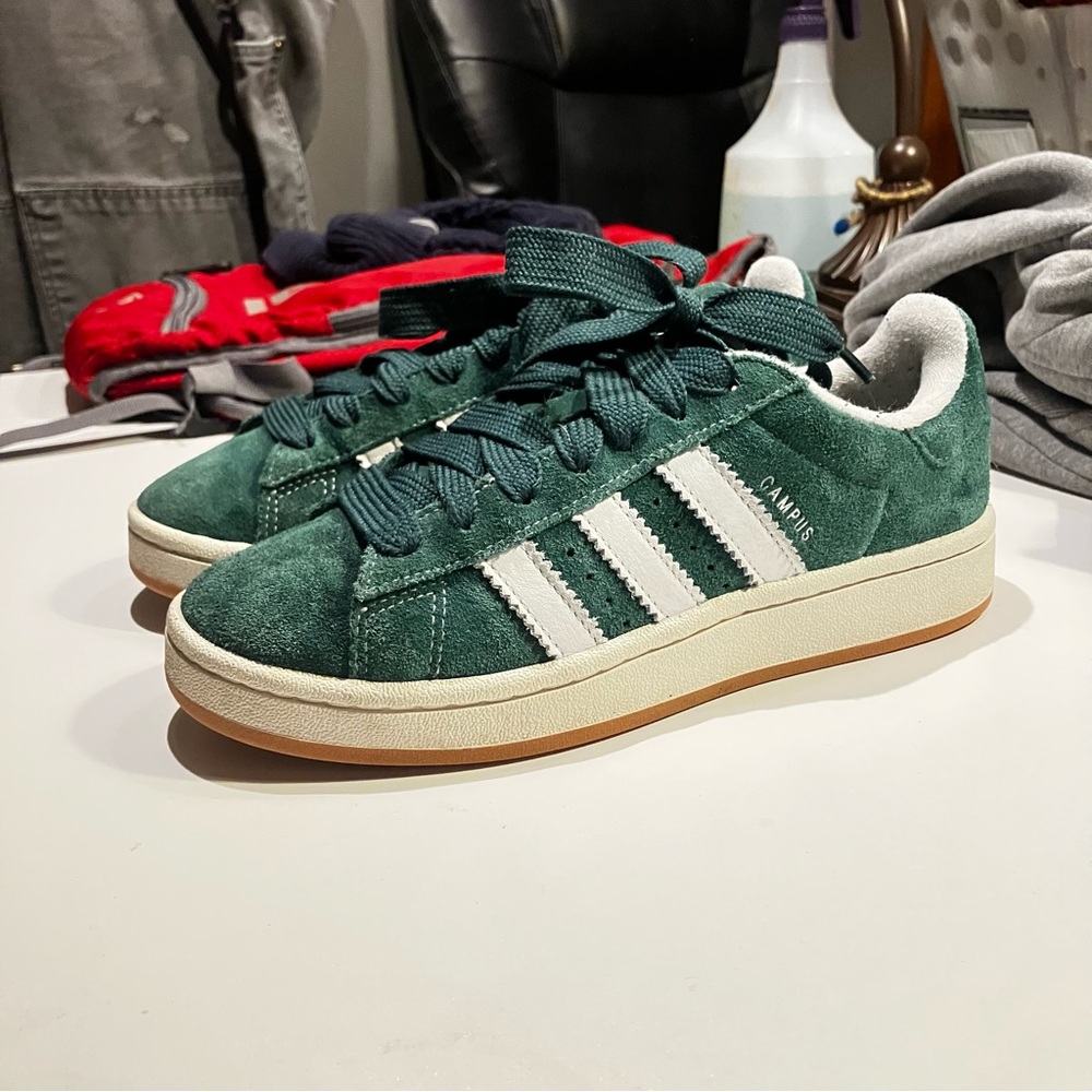 ADIDAS Campus 00s /green suede, white 3 stripes/women size 7.5/ men size 6 - Picture 11 of 11